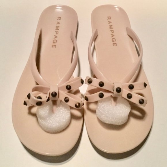 studded bow jelly sandals size 11